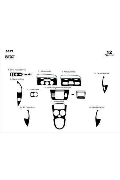 Marscockpitdesign مقعد Altea - وحدة تحكم توليدو - توربيدو 2004 12 قطعة