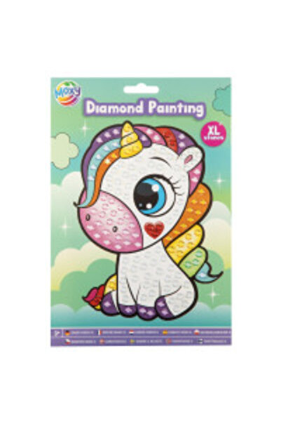 Moxy Set creativ de pictură cu diamante cu pietre mari, A5 Unicorn