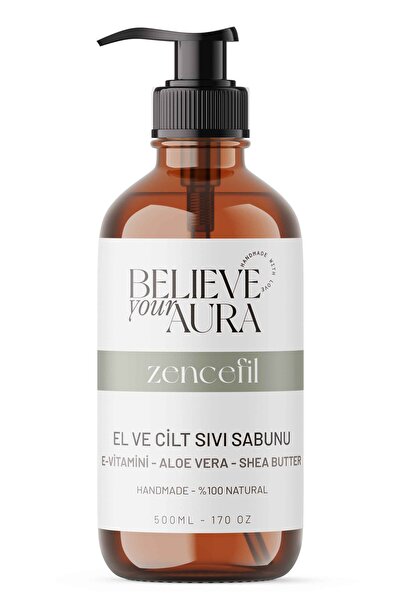 Believe Your Aura Ginger Oil Liquid Soap - Natural Liquid Soap with Aloe Vera...