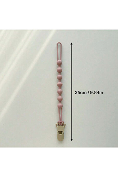 Choice مشابك مصاصة للأطفال باللون الأرجواني الفاتح، سلسلة مصاصة مدمجة من السيليكون، ألعاب التسنين، دمية