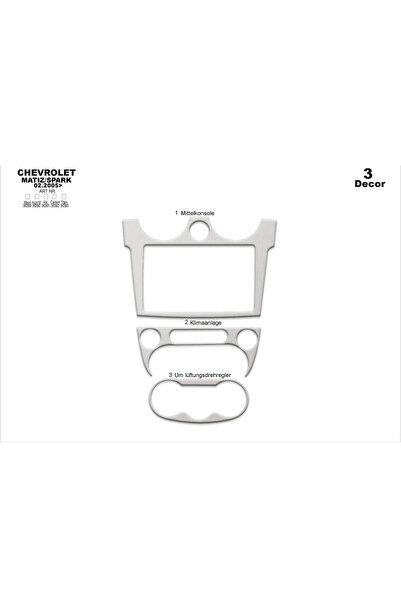 Marscockpitdesign شيفروليه ماتيز سبارك كونسول-توربيدو 2005 3 قطع