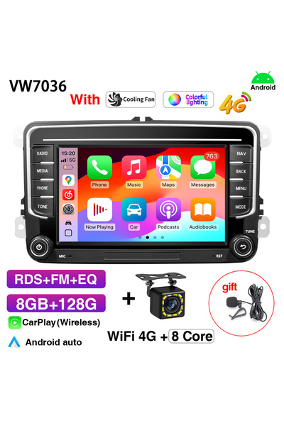 Choice8 8G 128G 12LED Grandnavi Android13 راديو السيارة GPS لشركة فولكس فاجن ...