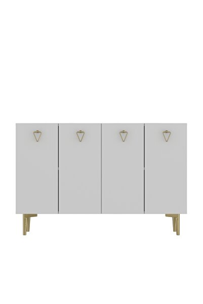 DEMONTE DECOR LEYLADD (KM120) AYAKKABILIK BEYAZ-BEYAZ-ALTIN