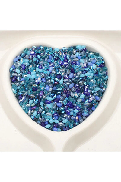 Choice3 06 Lan 200Pcs 3x5mm Green Rice Grains Small Faceted Crystal Bead Oval...