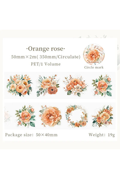 Choice4 ملصقات زهور G 50 مم × 2 م أشرطة PET كولاج مذكرات قصاصات DIY دفتر قصاص...