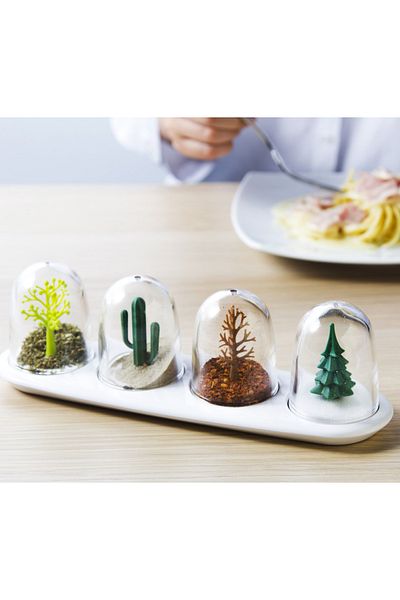 ForWhat Trend Spice Rack with Four Seasons Design for Office Home Office Kitchen