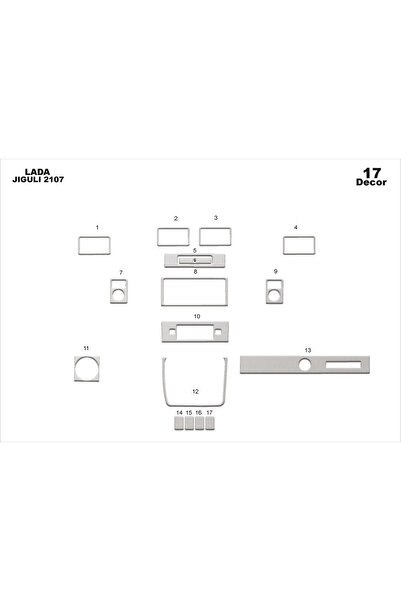 Marscockpitdesign لادا جيجولي 2107 كونسول-توربيدو 17 قطعة