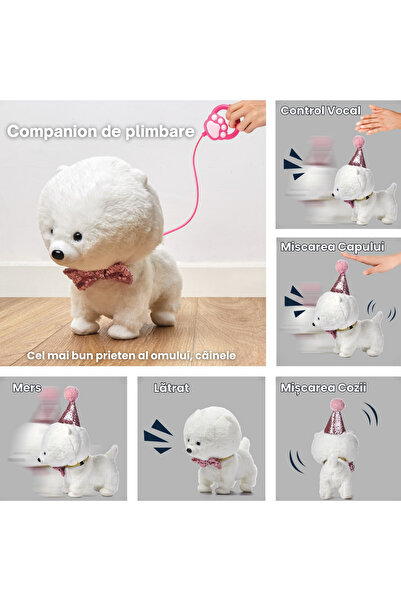 tumama Interactive Puppy Toy, Walks, Barks and Moves Head and Tail, Multiple Accessories, Voice Control