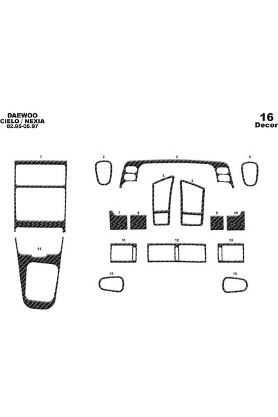 Marscockpitdesign دايو سييلو نيكسيا وحدة التحكم-توبيردو 1995-1997 16 قطعة