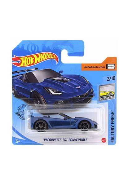 HOT WHEELS Masinuta metalica Hot Wheels '19 Corvette ZR1 Convertible, Colectia Factory Fresh - Editia 2020, Alb