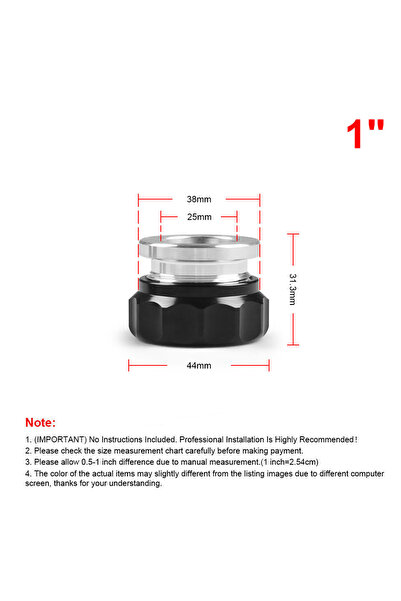 Choice 1inch 2.5" 63.5mm / 2" 50.8mm / 1" 25.4mm Aluminium Weld On Filler Nec...