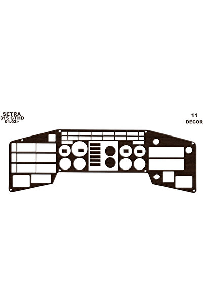Marscockpitdesign Setra 315 GTHD وحدة التحكم-توبوردو 1996-2000 11 قطعة