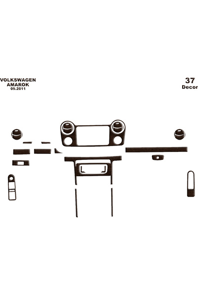 Marscockpitdesign فولكس واجن اماروك كونسول-توردو 2010- 37 قطعة