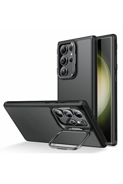 dalip Husă de protecție pentru Samsung Galaxy S23 Ultra, suport clasic, neagră