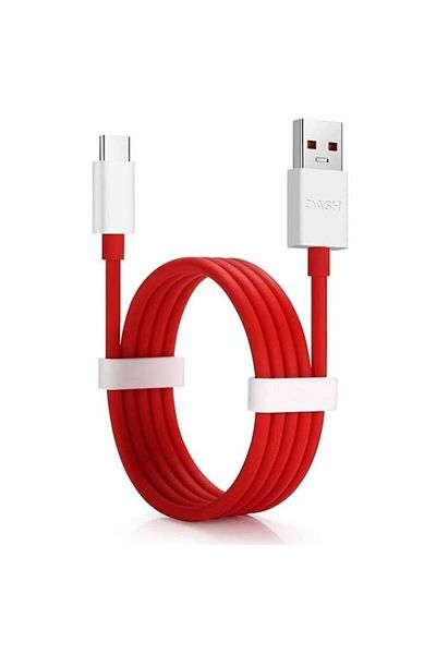 Oneplus Cablu de încărcare și date USB-A la USB tip C, încărcare Warp, 1 m, roșu