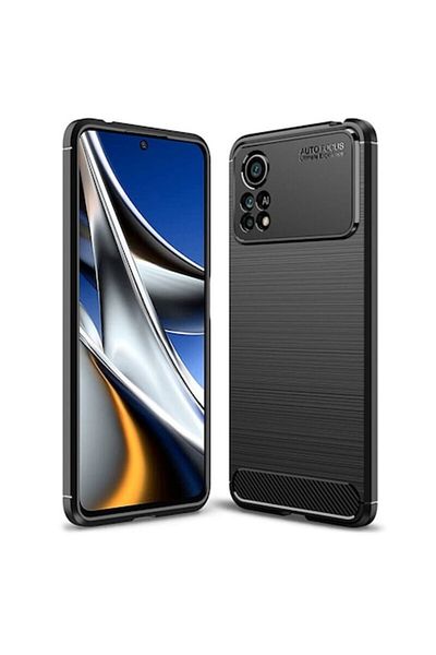 Dali Protective Case for Xiaomi Poco X4 Pro 5G, Carbon Silicone, Black