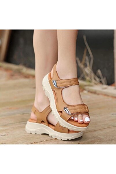 potinonline Sandale confortabile cu talpă groasă cu velcro Divamod 1300 pentr...