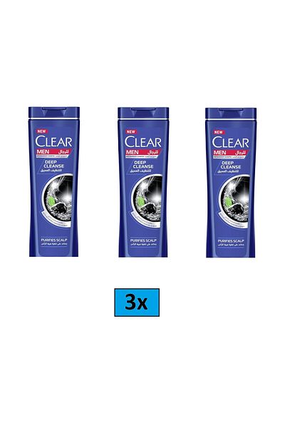 Clear شامبو ضد القشرة للتنظيف العميق للشعر للرجال من كلير - 180 مل عدد 3 حبة