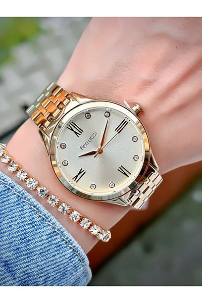 Ferrucci Women's Wristwatch Steel Cord 3 Atm Water Resistant Bracelet Gift