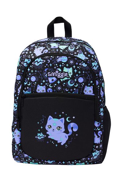 SMIGGLE Classic Backpack with Kitten and Space Detail