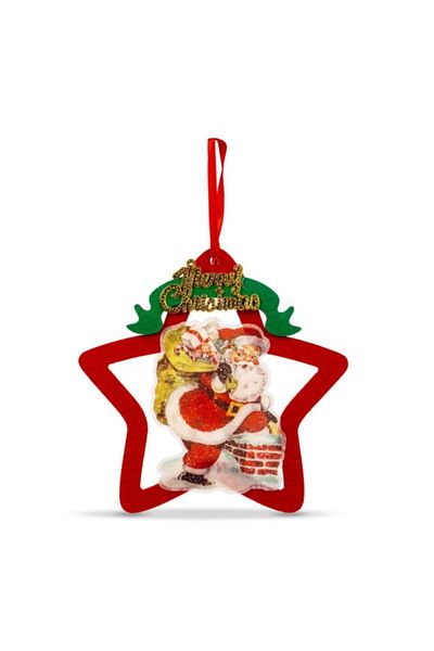 Dali Christmas Window Decoration, Santa Claus Model, Warm LED Light, Multicolor