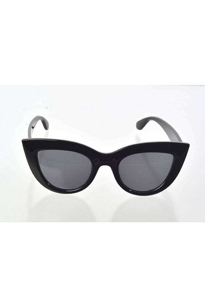 MBB ETİCARET Black Frame Cat Eye Women's Sunglasses - Fashion Eyewear
