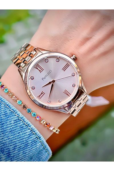 Ferrucci Women's Wristwatch Steel Cord 3 Atm Water Resistant Bracelet Gift