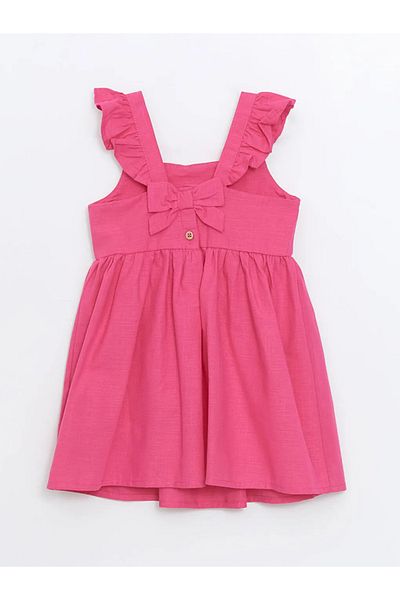 LC Waikiki Lcw Eco Fuchsia Square Collar Baby Girl Dress