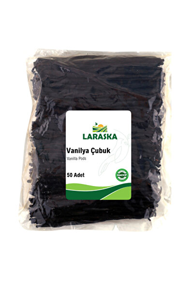 Laraska Vanilya Çubuk 50 Adet Doğal Gerçek Vanilya - Vanilla Pods 50qty