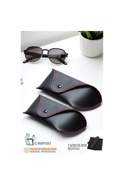MBB ETİCARET Modacar Protected Leather Glasses Case Protected Glasses Protection Case Set of 2