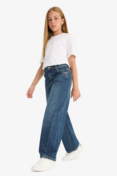DeFacto Girls Balloon Fit Wide Leg Jean Pants F7541A825Au