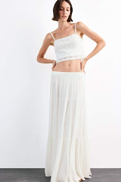 DeFacto Tricou ajustat din dantela F9158AX25SM