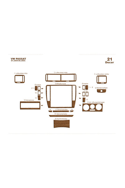 Marscockpitdesign فولكس واجن باسات متوافق مع وحدة التحكم-تغطية التوربو 2004-2...