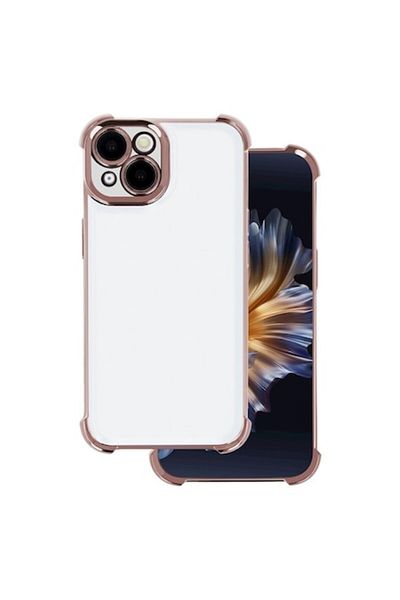 Dali Protective Case Apple iPhone 16 Pro Max Chrome Case Reinforced Corners Golden Edges Transparent TPU