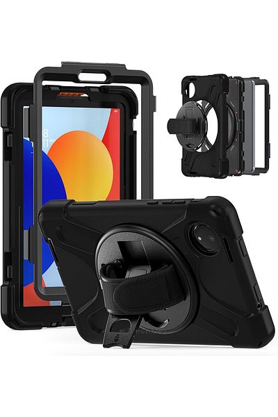 m.tk moveteck Xiaomi Redmi Pad Se 8.7 Inch Compatible Tablet Case Full Protective Stand with Strap Defender Armor Tank