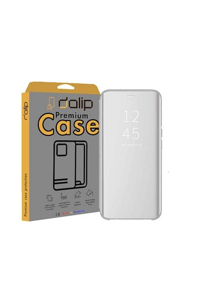 dalip Flip Case Mad ClearView Mirror for Xiaomi Redmi Note 10 Pro, Premium TPU, Silver