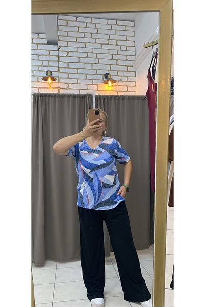 TUBA TOPTAŞ Combed Cotton V-Neck Bluz