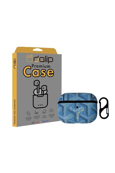 dalip Husa pentru Apple AirPods Pro, DesignVersatil, Piele , Bleu