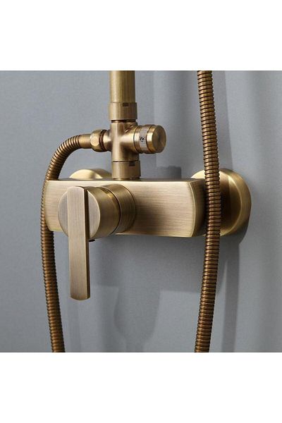 Rain Drop De la Robinetul Meu Coloana de dus, model antic, din alama, cu 2 functii, bronz antichizat