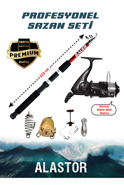 ALASTOR Profosyonel Sazan Olta Takımı Sazan Olta Seti Makineli Olta Seti 210 Kamış Makineli Olta