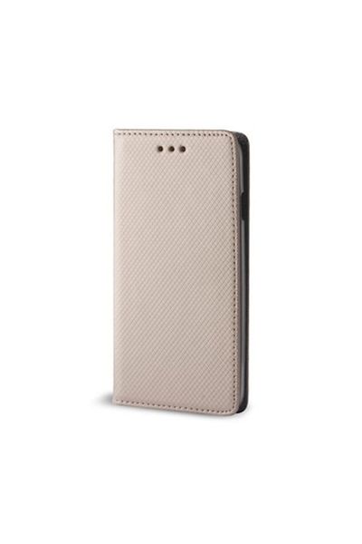 Dali Protective Flip Cover compatible with Vivo Y01, Smart Magnet, textured, -leather, Golden