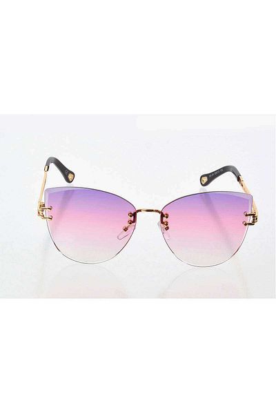 MBB ETİCARET Women's luxury magenta colored glass sunglasses - fashion eyewear