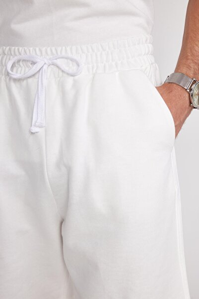 Tudors Relax Fit Зручний крій 100% бавовна Легкий товстий Спеціальний дизайн Чоловічий комплект спортивного костюма з шортами екрю