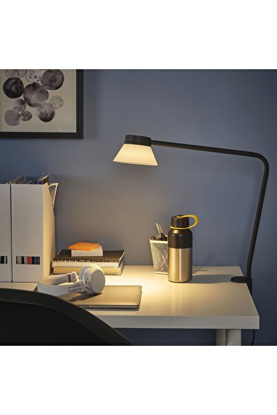 IKEA çalışma lambası, siyah-beyaz, 46x13 cm
