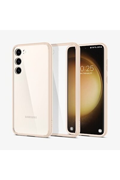 dalip Carcasă pentru Samsung Galaxy S23, margini duble, TPU, bej-transparentă