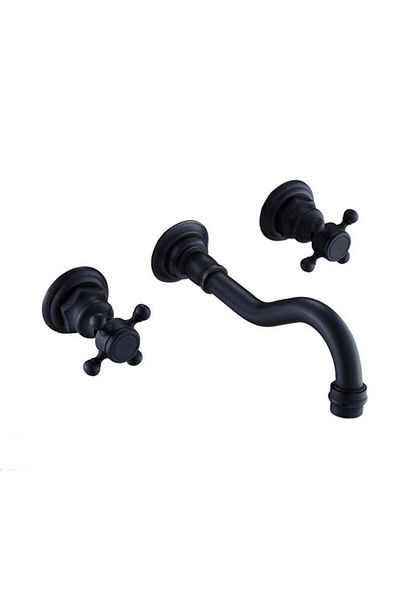 Rain Drop De la Robinetul Meu Basin mixer, double control, made of Brass, black finish