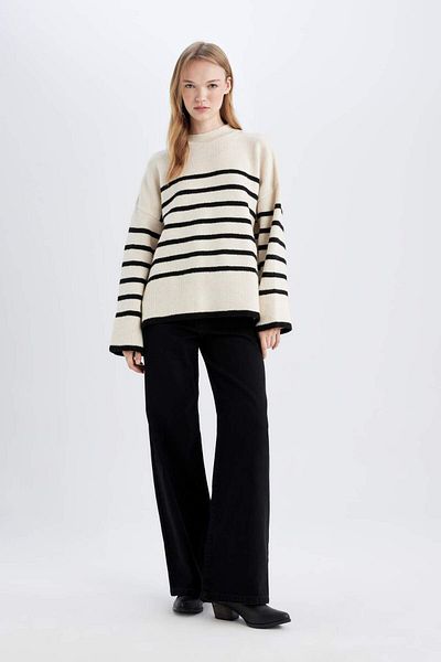 DeFacto Oversize Wide Fit Half Turtleneck Sweater A7047Ax25Wn