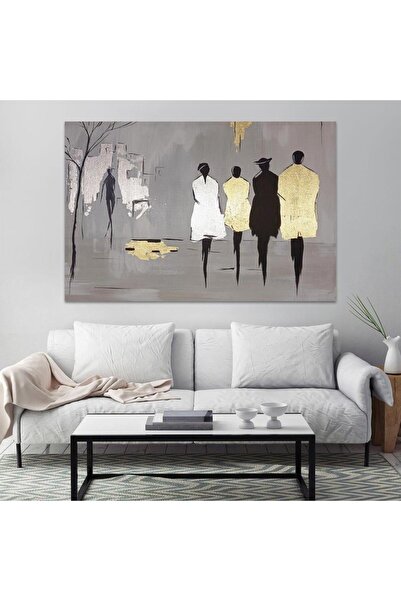 SND لوحة جدارية قماشية كانفس بوهيمية ، إطار بني، 120×80 سم