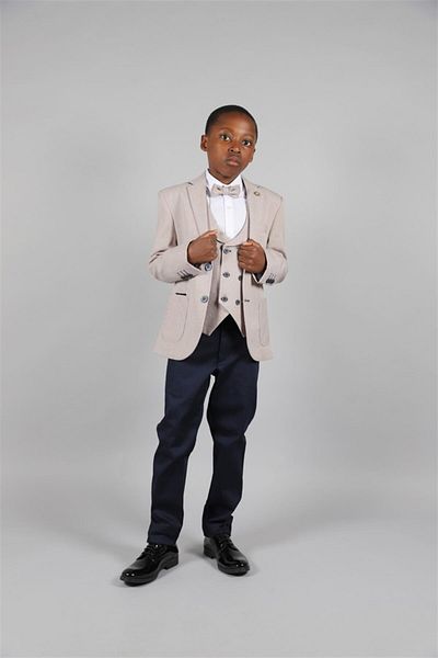 Ugly Duck 09 - 14 Years Old Boy Beige Linen Jacket Suit