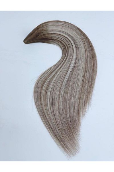 EWWE Extensii Cu Nanoring Par Remy 60 Cm Ballayage Saten/Blond Gri
